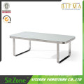 Simple Design White Glass Office Room Coffee Table Y17A